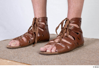    Photos Medieval Monk in beige habit 2 Medieval Clothing Monk beige habit shoes strappy sandals 0001.jpg